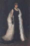 James Abbot McNeill Whistler Arrangement in Black No 5:Lady Meux Spain oil painting artist